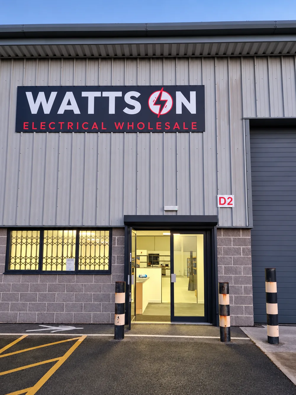 Watts On Electrical Wholesale branch entrance in Helston